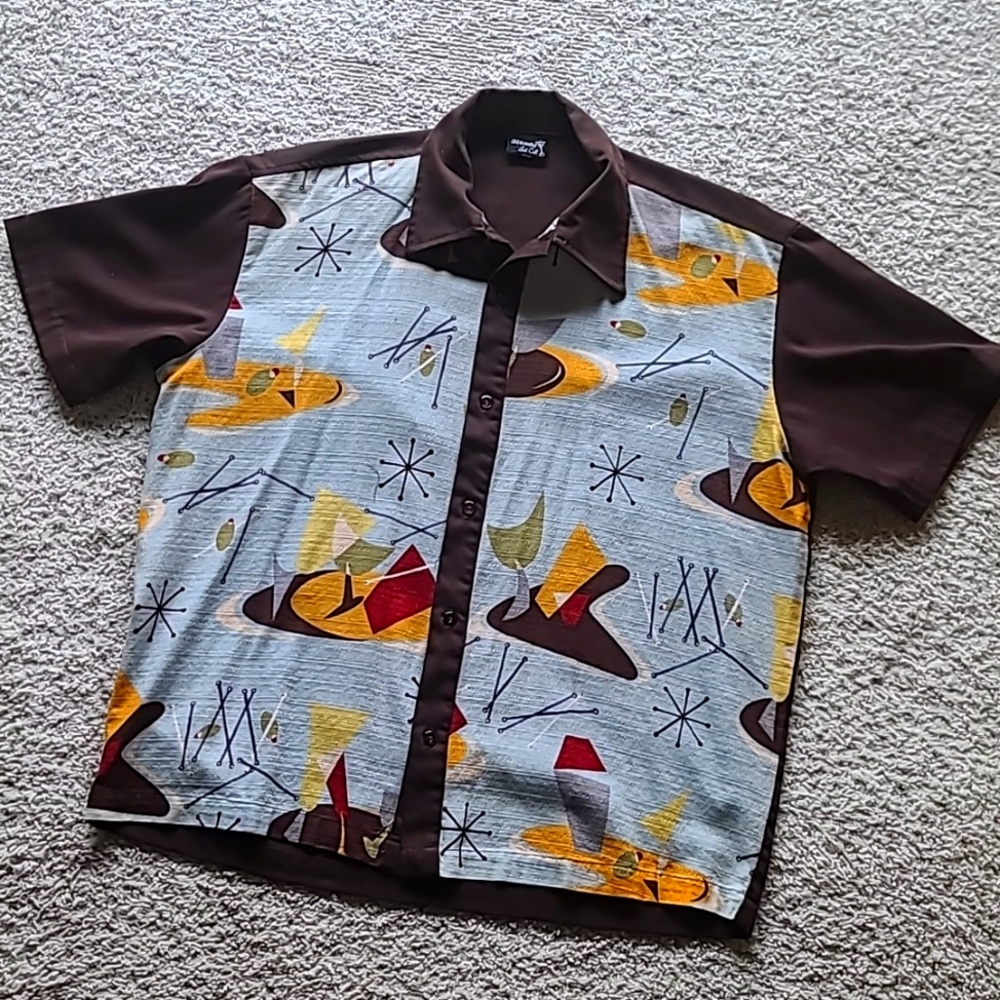 Steady Last Call Retro Bowling Shirt- L